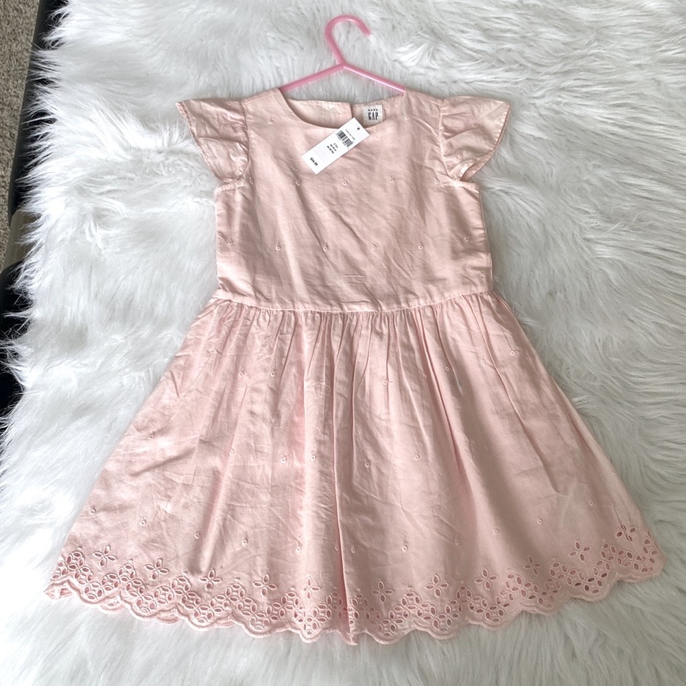 Gap Pink Eyelet Dress, 5 yrs.